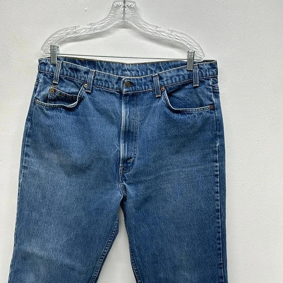 Levis Saddleman Denim Blue Jeans Orange Tab 20517-0217 Vintage USA Size 40 x 32 - Picture 2 of 13